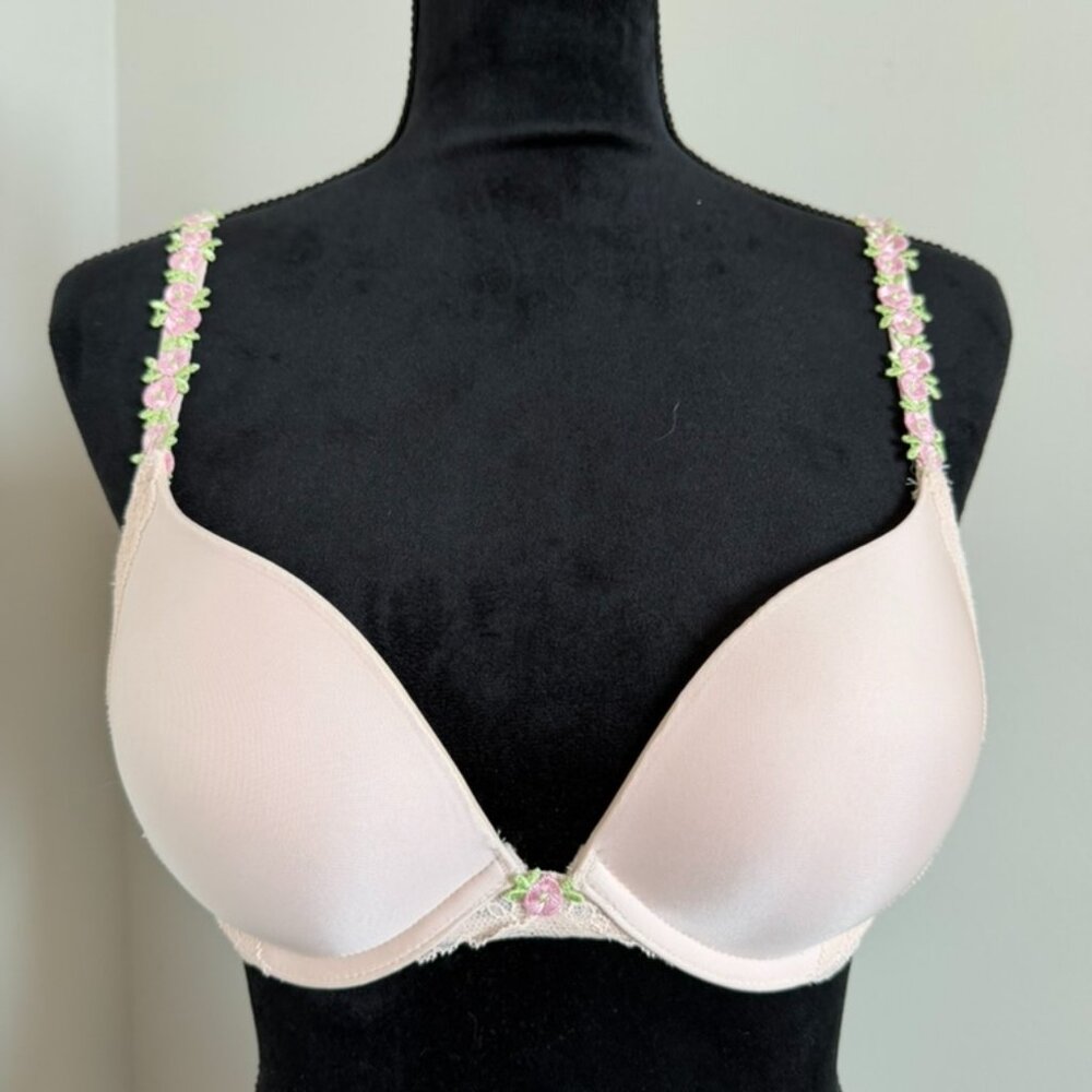 Victoria Secret Blush Pink Floral Push-up Bra | 32D